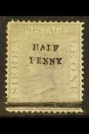 1893  ½d On 1½d Lilac Surcharge Wmk CC, SG 38, Unused With Minimal Traces Of Gum, Showing Partial Double Kiss-print Of T - Sierra Leona (...-1960)