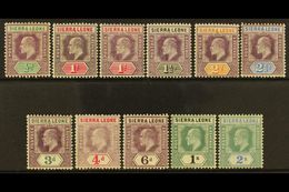 1904-05  Set (less 5d) To 2s, SG 86/96, With Both 1d Papers, Very Fine Mint. (11) For More Images, Please Visit Http://w - Sierra Leona (...-1960)