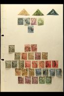 1850's-1900's MINT & USED COLLECTION  On Leaves, Inc CAPE 1855-63 1d, 6d & 1s Triangulars Used (faults), 1884-90 4d Mint - Non Classificati