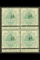 1882  ½d On 5s Green, In A BLOCK OF FOUR, SG 36, Mint, Hinged On Top Pair Only, Lower Pair Never Hinged Mint. For More I - Ohne Zuordnung