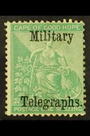 CAPE OF GOOD HOPE  MILITARY TELEGRAPHS 1885 1s Green, Wmk Crown CC, Ovptd, Barefoot 2, Mint. For More Images, Please Vis - Sin Clasificación