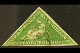 CAPE OF GOOD HOPE  1855-63 1s Bright Yellow Green/white Paper, SG 8, Very Fine Used With 3 Margins For More Images, Plea - Non Classés