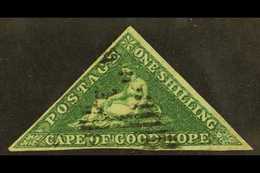 CAPE OF GOOD HOPE  1855-63 1s Deep Dark Green, SG 8b, Used With 3 Margins For More Images, Please Visit Http://www.sanda - Unclassified