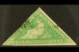 CAPE OF GOOD HOPE  1863-64 1s Bright Emerald Green, SG 21, Lightly Used, Margins Just Touch At One Point.  For More Imag - Ohne Zuordnung