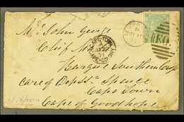 CAPE OF GOOD HOPE  1871 (10 May) Env From England To Cape Town Bearing GB 1s Green With Cape Town / Cape Colony Arrival  - Non Classés