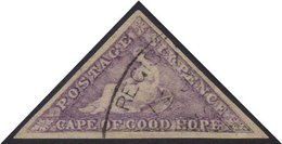 COGH  1863-64 6d Bright Mauve Triangular, SG 20, Fine Used With Crisp Oval Cancel, 3 Large (repaired) Margins And Tiny T - Ohne Zuordnung