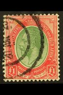 1913-24  £1 Green & Red, SG 17, Good Used, C.d.s. Postmark. For More Images, Please Visit Http://www.sandafayre.com/item - Sin Clasificación