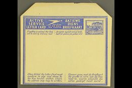 AEROGRAMME  1944 3d Ultramarine On Buff, Larger Format (128x105mm), Afrikaans Stamp Impressions, Inscribed "Active Servi - Non Classés