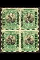 OFFICIAL VARIETY  1929-31 ½d Block Of 4, Upper Pair With Broken "I" In "OFFICIAL" And Lower Pair With Missing Fraction B - Sin Clasificación