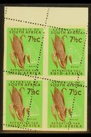 RSA VARIETY  1969-72 7½c Yellow-brown & Bright Green, Phosphor Bands Issue (Harrison, 3mm), GROSSLY MISPERFORATED BLOCK  - Non Classés