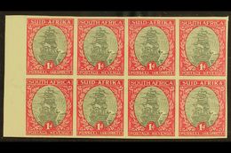 UNION VARIETY  1933-48 1d Grey & Carmine, IMPERFORATE BLOCK OF 8, SG 56a, Never Hinged Mint Marginal Block. Great Piece! - Sin Clasificación