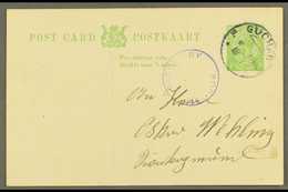 1917  (18 Jul) ½d Union Postal Card To Swakopmund Postmarked By Fine "GUCHAB" Converted German  Cds Canceller Without Ye - Südwestafrika (1923-1990)