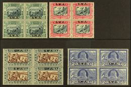 1938   Voortrekker Centenary Memorial Set, SG 105/108 In Fine Mint/NHM Blocks Of 4, The Lower Stamps In Each Block Being - Afrique Du Sud-Ouest (1923-1990)