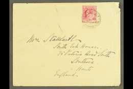 WALVIS BAY  1908 (10 Apr) Crested Envelope With Full Letter Contents To England Bearing Cape Of Good Hope 1d Tied By "WA - Afrique Du Sud-Ouest (1923-1990)