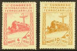 1930  4p Carmine & 10p Brown Railway Congress, Mi 455/6, SG 545/6, Fine Mint (2). For More Images, Please Visit Http://w - Sonstige & Ohne Zuordnung