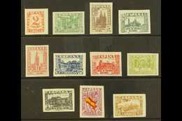 1936  Junta De Defensa Nacional Set Imperf, ED 803s/813s, Less Later 30c Rose 808As, Very Fine Mint. (11 Stamps) For Mor - Sonstige & Ohne Zuordnung