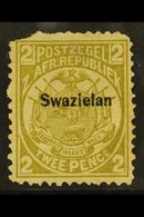 1889-90  2d Olive-bistre, Perf 12½ X 12 Overprinted, Variety "Swazielan" SG 2b, An Unused Example With A Thin And Damage - Swaziland (...-1967)