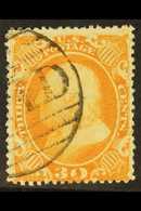 1857-61  30c Orange Franklin, SG 42, Scott 38, Superb With Good Colour And Perfs, Neat Part Circular Paid Cancel, Buhler - Other & Unclassified