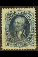 1861-62  90 C Dark Blue Washington SG 68, Scott 72, Good Colour And Perfs, Neat Light Cancel, Buhler Guarantee Mark.  Fo - Otros & Sin Clasificación