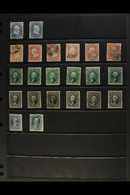 1861-68 DEFINITIVES  Mainly Used Collection With 1c (2); 3c (6), Including One With Grill; 10c (6) Including One With Gr - Autres & Non Classés