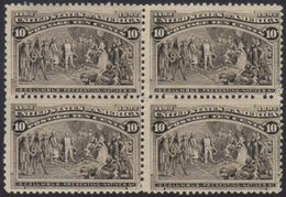 1893  Columbian Exposition 10c Black Brown (Sc 237, SG 242a) Fine Fresh Mint BLOCK OF FOUR, The Two Lower Stamps NEVER H - Sonstige & Ohne Zuordnung