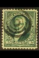 1895  $5 Deep Green Marshall, SG 282, Scott 278, Superb With Neat Target Cancel. For More Images, Please Visit Http://ww - Otros & Sin Clasificación