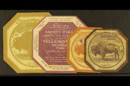 LOCAL REVENUES  YELLOWSTONE NATIONAL PARK Lovely Original Octagonal Automobile Passes For 1926, 1927, 1936 (this With Pu - Autres & Non Classés