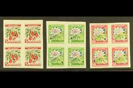 WATERLOW IMPERF PROOFS  1954 Flowers Definitives With 5m Ceibo (National Flower), SG 1028, 3c Passion Flower, SG 1031, A - Uruguay