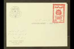ROYALIST  1966 10b Red On White "YEMEN AIRPOST" Handstamp (SG R130) Applied To Full Aerogramme, Very Fine Unused. 50 Iss - Jemen