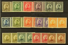 1921  King Complete Imperf Set, Michel 145/58 U (as SG 164/77), Superb Never Hinged Mint Horiz IMPERF PAIRS, Very Fresh. - Other & Unclassified