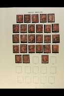 1858 - 1879 1D REDS  Complete Set Of Plate Numbers To Pl 224 On SG Pages, Good To Fine Used.(150 Stamps) For More Images - Other & Unclassified