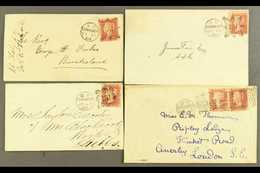 EDINBURGH "BRUNSWICK STARS" 1863-71 ON COVERS  An Attractive Group Of Envelopes Or One Entire, Bearing 1d Reds, Tied Cle - Altri & Non Classificati