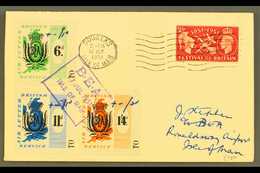 1951 B.E.A. AIR LETTER LOCAL SURCHARGES  1951 (17 July) Cover Bearing B.E.A. 6d, 11d And 1s4d Labels With Manuscript "+1 - Altri & Non Classificati