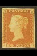 1850-51  1d Red-brown Plate 103, SG 8, Mint Part OG With 4 Close Cut Margins. Fresh Looking. For More Images, Please Vis - Otros & Sin Clasificación