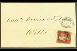 1852  (10 July) Entire From Frome To Wells Bearing 1d Red Imperf (3 Margins, Close/just Brushing At Base) Tied By "306"  - Altri & Non Classificati