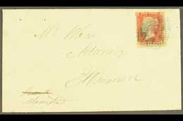 1857  (August) Ellesmere Local Cover Bearing 1d Red "stars" Tied By "274" (ELLESMERE) In BLUE. For More Images, Please V - Autres & Non Classés