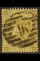 1862-64  9d Bistre, SG 87, Well Centered And Good Perfs, Neat Upright "46" Cancel. Cat £475. For More Images, Please Vis - Otros & Sin Clasificación