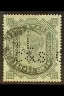 1867-83  10s Greenish Grey Watermark Anchor, SG 135, Used With Light Registered Cancel, With "L / C & S" Commercial Perf - Otros & Sin Clasificación