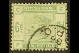 1884  6d Dull Green, SG 194, Very Fine Used With Good Colour. Cat £240. For More Images, Please Visit Http://www.sandafa - Otros & Sin Clasificación