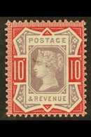 1887-92  10d Dull Purple And Deep Dull Carmine, SG 210a, Very Fine Lightly Hinged Mint. Cat £650. For More Images, Pleas - Sonstige & Ohne Zuordnung