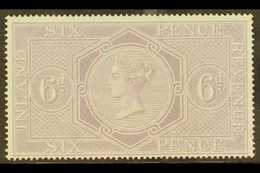 POSTAL FISCAL  1860-7 6d Pale Reddish Lilac, Wmk Anchor 16mm, SG F14, Never Hinged Mint. A Beautiful Example, Rare In Th - Autres & Non Classés