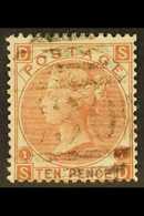 USED ABROAD: CHILE  1867 10d Red-brown, With Fine Upright "C30" Of Valparaiso, SG Z81. For More Images, Please Visit Htt - Other & Unclassified