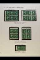 1952-1960 1½d GREEN BOOKLET PANES.  SPECIALIZED NEVER HINGED MINT COLLECTION Of All Different Complete Booklet Panes Wri - Sonstige & Ohne Zuordnung