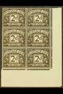 POSTAGE DUE  1955-57 (Mult St Edward's Crown & E2 Sideways Wmk) 2d Agate, SG D49, Never Hinged Mint Corner Block Of 6. L - Other & Unclassified