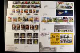 2011 COMPLETE YEAR SET  For All Commemorative Sets And Miniature Sheets (no "Post & Go") On Illustrated FDC's, Tied By B - FDC