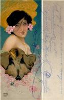 Kirchner, Raphael Frau Schwein Jugendstil 1912 I-II (fleckig) Art Nouveau Cochon - Other & Unclassified