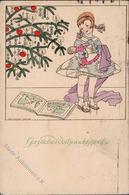 Koehler, Mela Weihnachten Kind Puppe  Künstlerkarte I-II (fleckig) Noel - Other & Unclassified