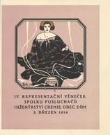 Jugendstil Frau Chemie Sign. Smid, E. Postkartenandruck 1914 I-II Art Nouveau - Other & Unclassified