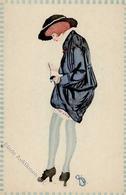 Jugendstil Frau Künstlerkarte I-II Art Nouveau - Other & Unclassified