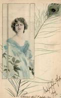 Jugendstil Frau Neujahr Künstler-Karte 1902 I-II Art Nouveau Bonne Annee - Other & Unclassified